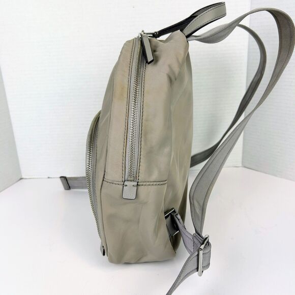 Kate Spade Dawn Medium Backpack Soft Grey Taupe Nylon Lightweight Bag Travel main image 16